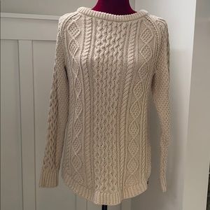 LL Bean 100% cotton cable Fisherman’s sweaters